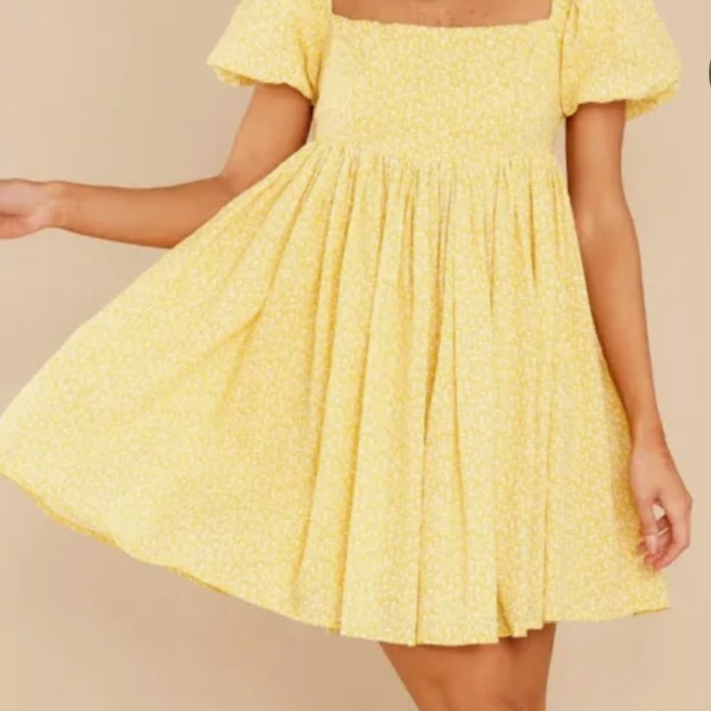 Mable Yellow babydoll dress